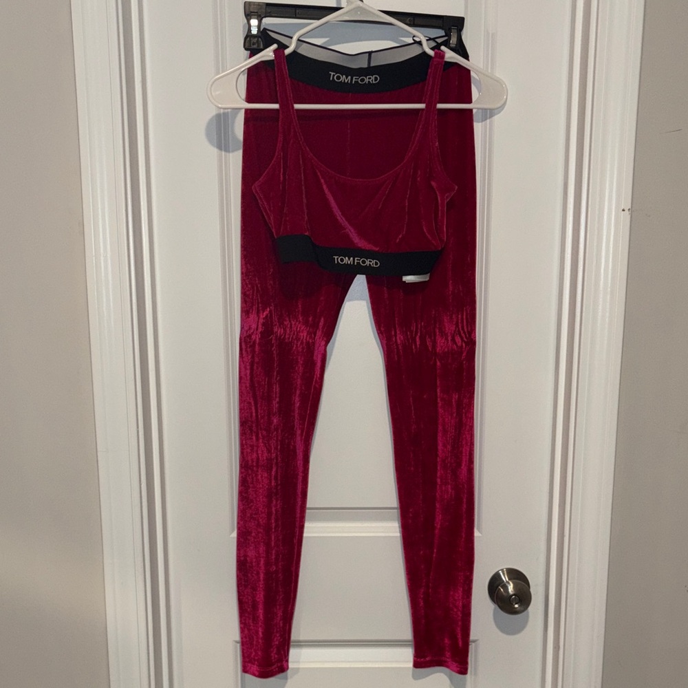 Tom Ford Fuchsia Velvet Lounge Ensemble